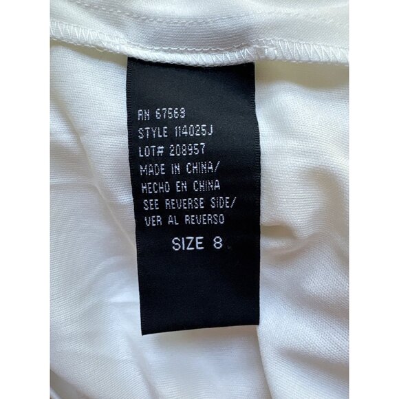 SL Fashions NWT $90 Chiffon Beaded Cocktail Dress, Ivory Women's Size 8 - Picture 9 of 10